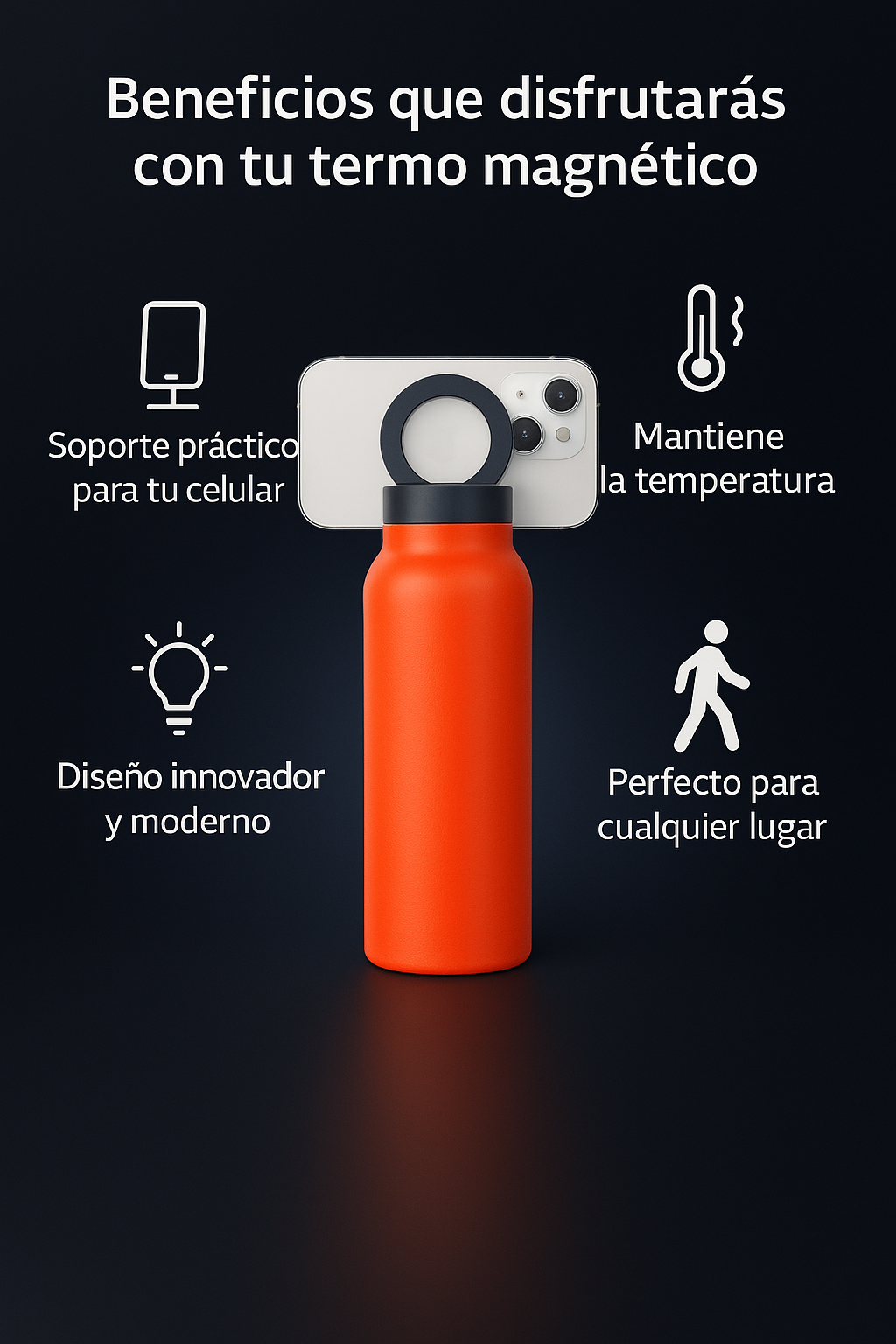 MagniCup™– Termo magnético 2 en 1 para celular