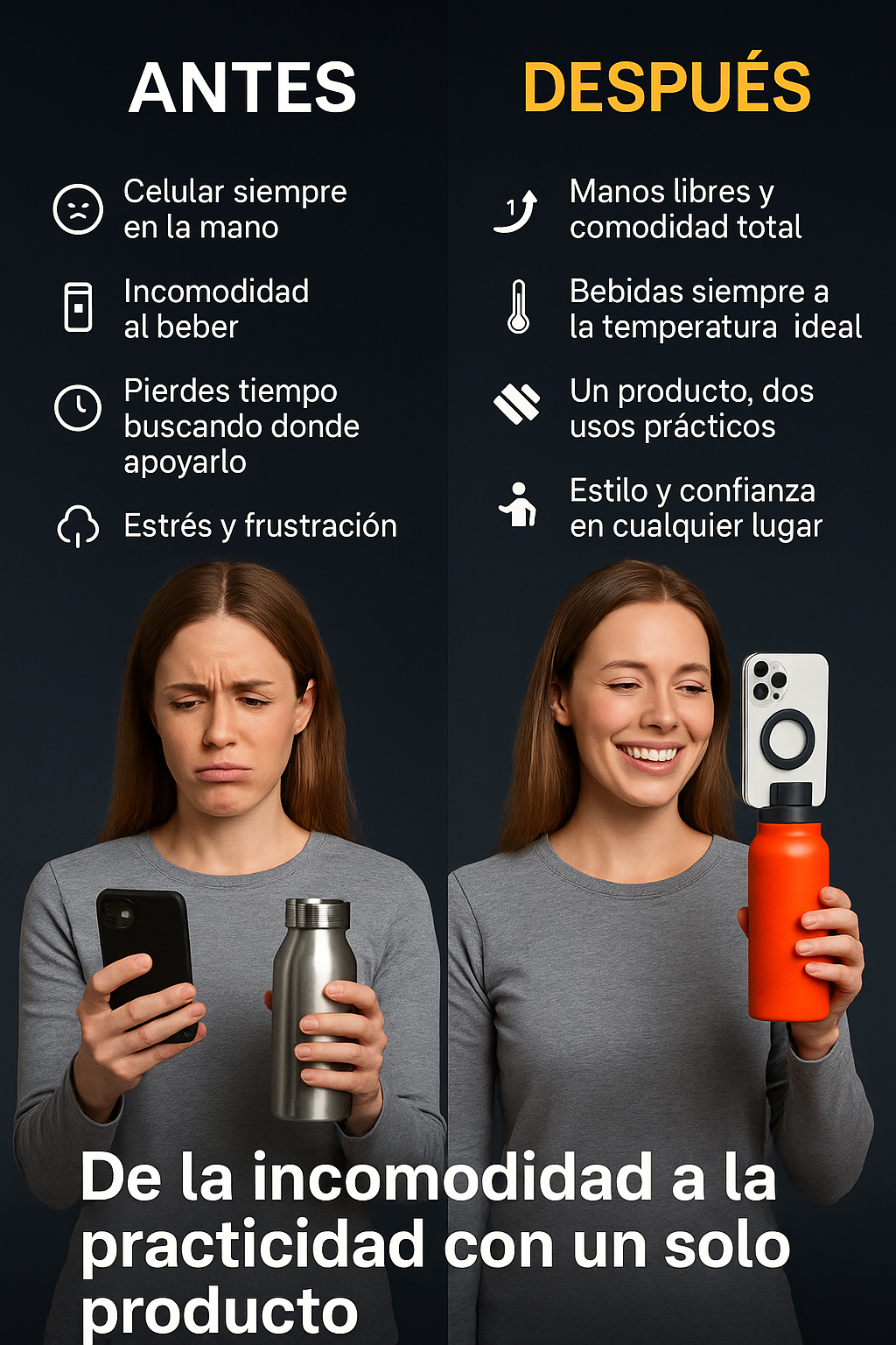 MagniCup™– Termo magnético 2 en 1 para celular