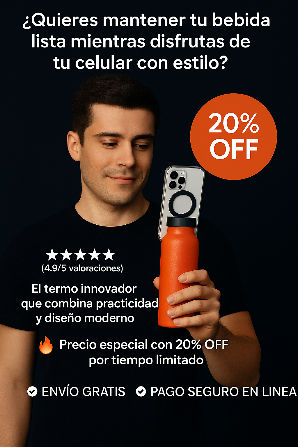 MagniCup™– Termo magnético 2 en 1 para celular