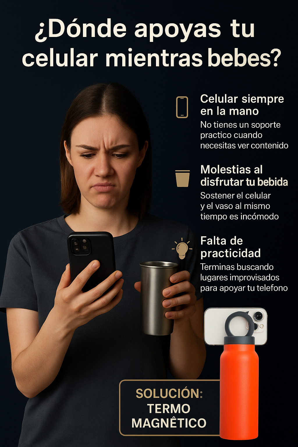MagniCup™– Termo magnético 2 en 1 para celular